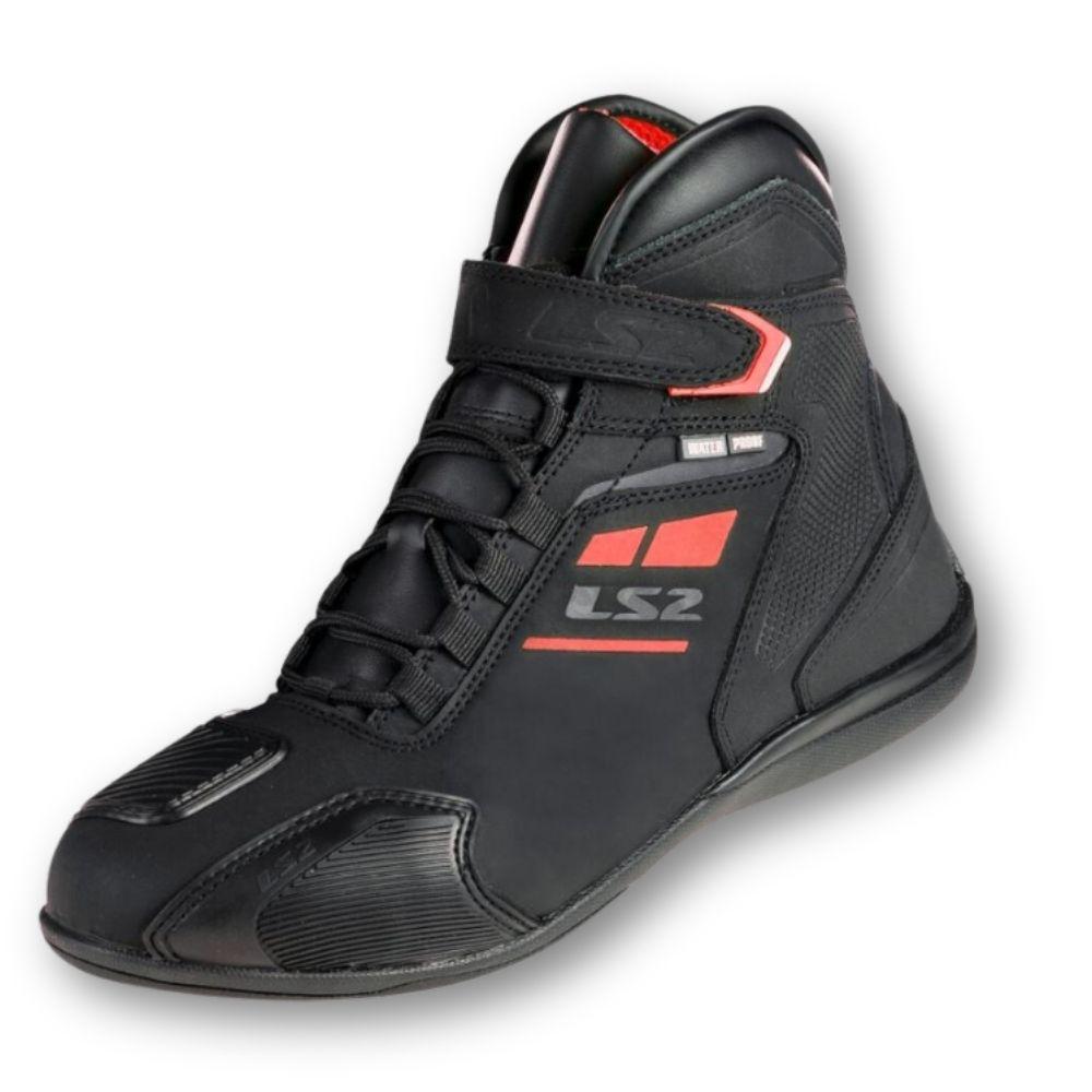 Botas LS2 Garra Hombre Impermeables Negro-Rojo