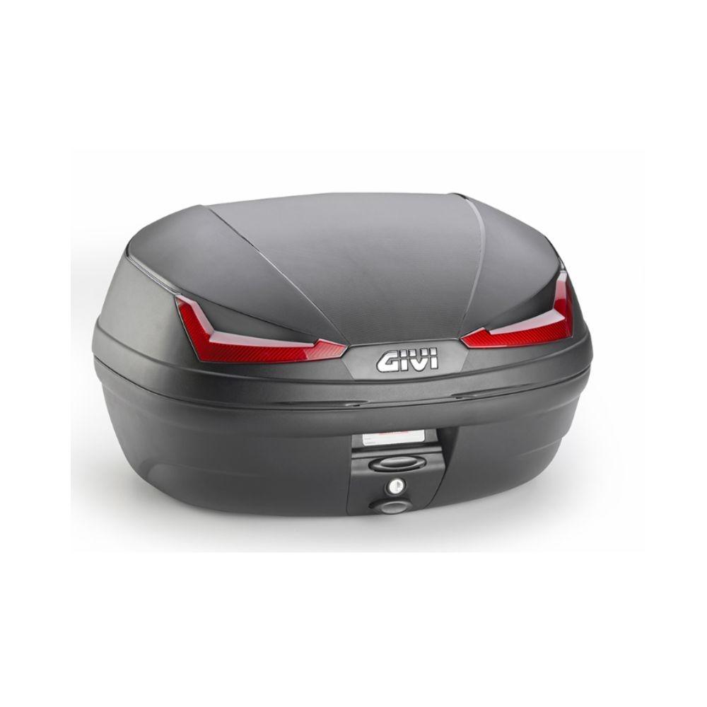 Baul givi monolock E455N NEGRO con catadióptrico rojo  45 L.