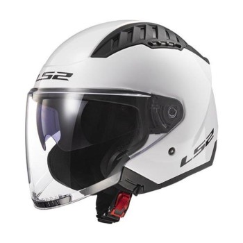 Casco Jet LS2 OF600 Copter 2 Blanco Brillo ECE 22.06