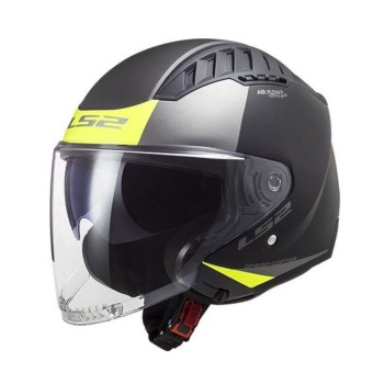 Casco LS2 OF600 Copter 2 Urbane M.Negro H-V Amarillo ECE 22.06