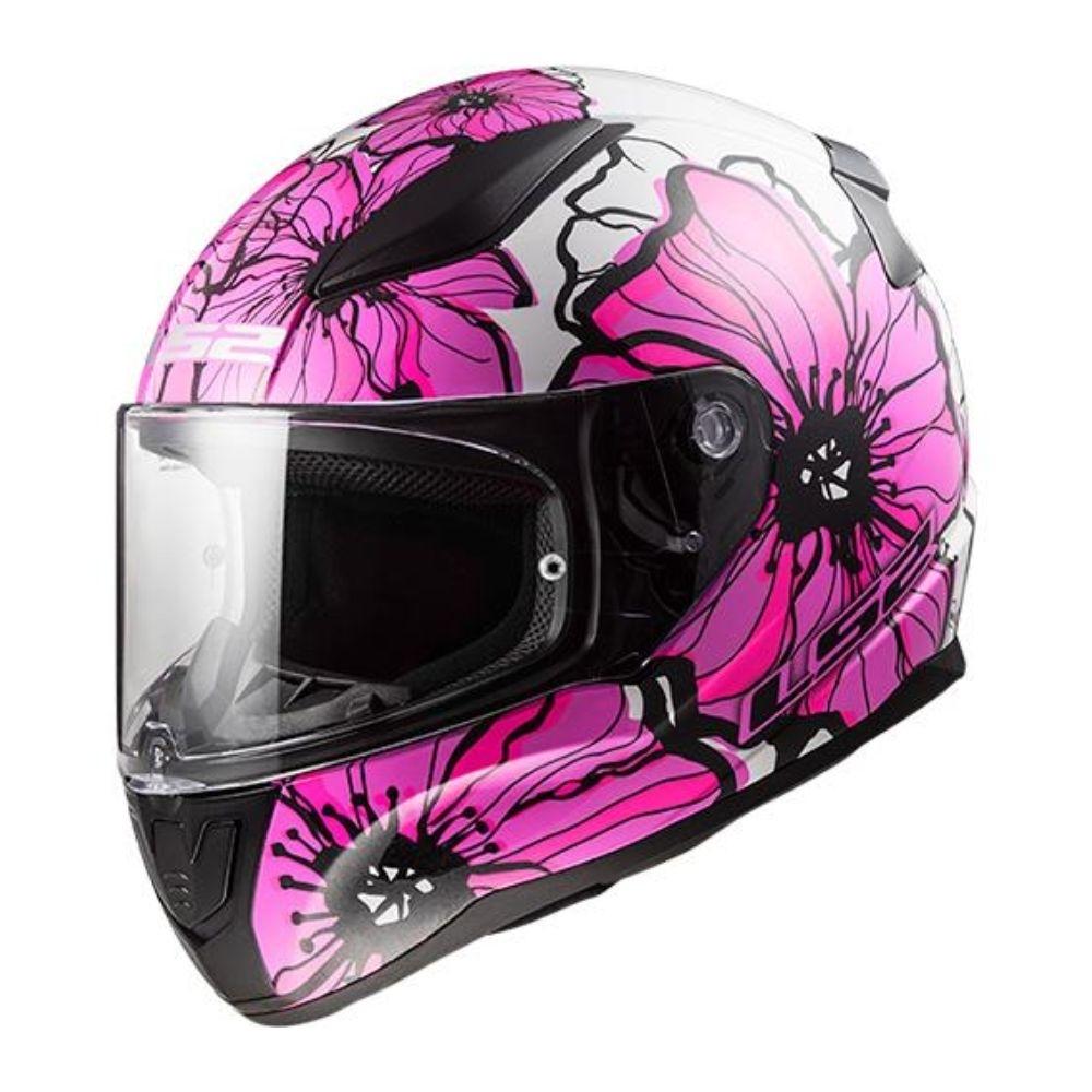 Casco LS2 FF353 Rapid 2 Poppies Rosa Brillo