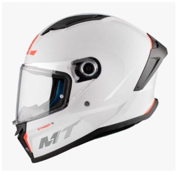 Casco Mt Ff126 Stinger 2 Solid AO Blanco Perla Brillo