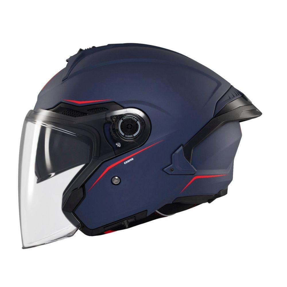 Casco Jet MT COSMO SV SOLID A7 AZUL MATE