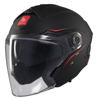 Casco jet de  moto MT COSMO SV SOLID A1 NEGRO MATE