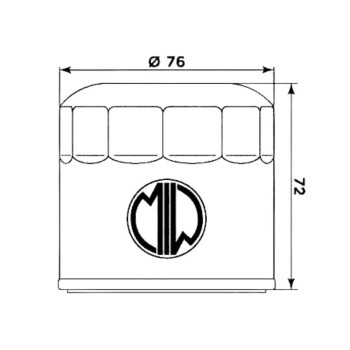 Filtro aceite Meiwa F268153 Ducati Monster 695 07-08