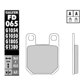 Pastillas de Freno Galfer FD065G1380